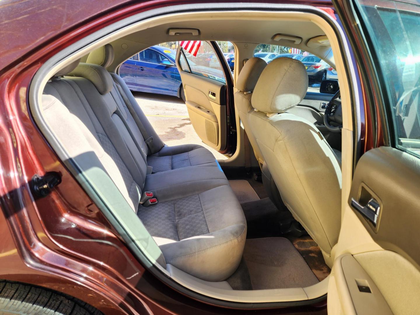2012 Red /GRAY Ford Fusion (3FAHP0GAXCR) , located at 16710 Clay Rd., Houston, TX, 77084, (281) 859-7900, 29.834864, -95.656166 - Photo#13