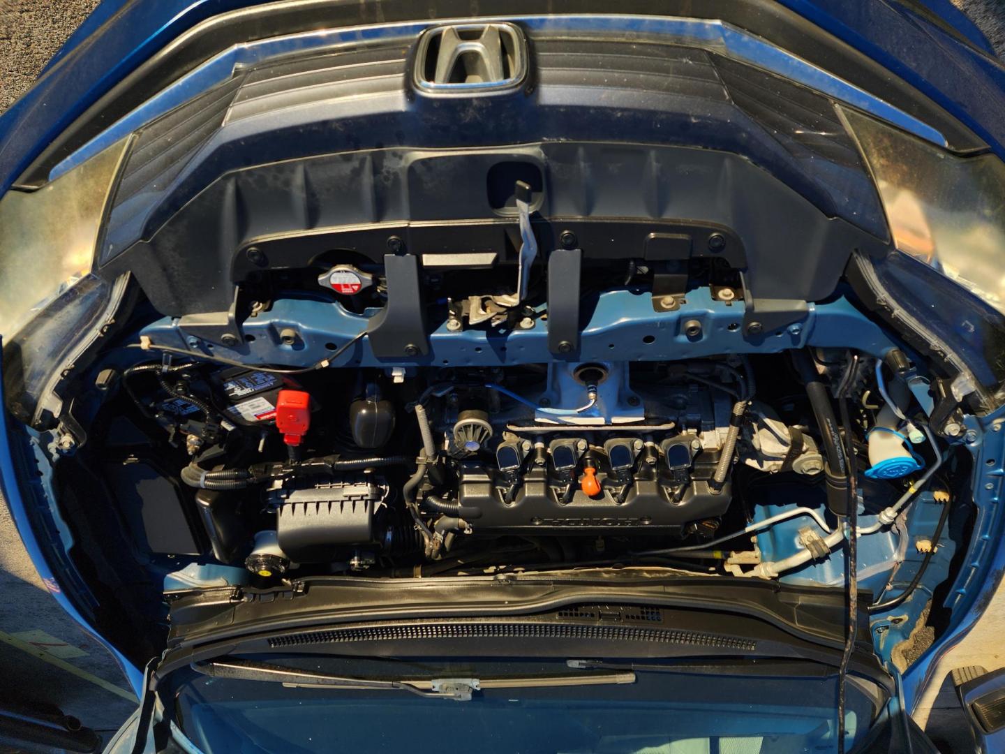 2014 Blue /Gray Honda Civic LX Coupe CVT (2HGFG3B50EH) with an 2.3L L4 SOHC 16V engine, Continuously Variable Transmission transmission, located at 16710 Clay Rd., Houston, TX, 77084, (281) 859-7900, 29.834864, -95.656166 - Photo#6