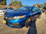 2014 Blue /Gray Honda Civic LX Coupe CVT (2HGFG3B50EH) with an 2.3L L4 SOHC 16V engine, Continuously Variable Transmission transmission, located at 16710 Clay Rd., Houston, TX, 77084, (281) 859-7900, 29.834864, -95.656166 - Photo#4