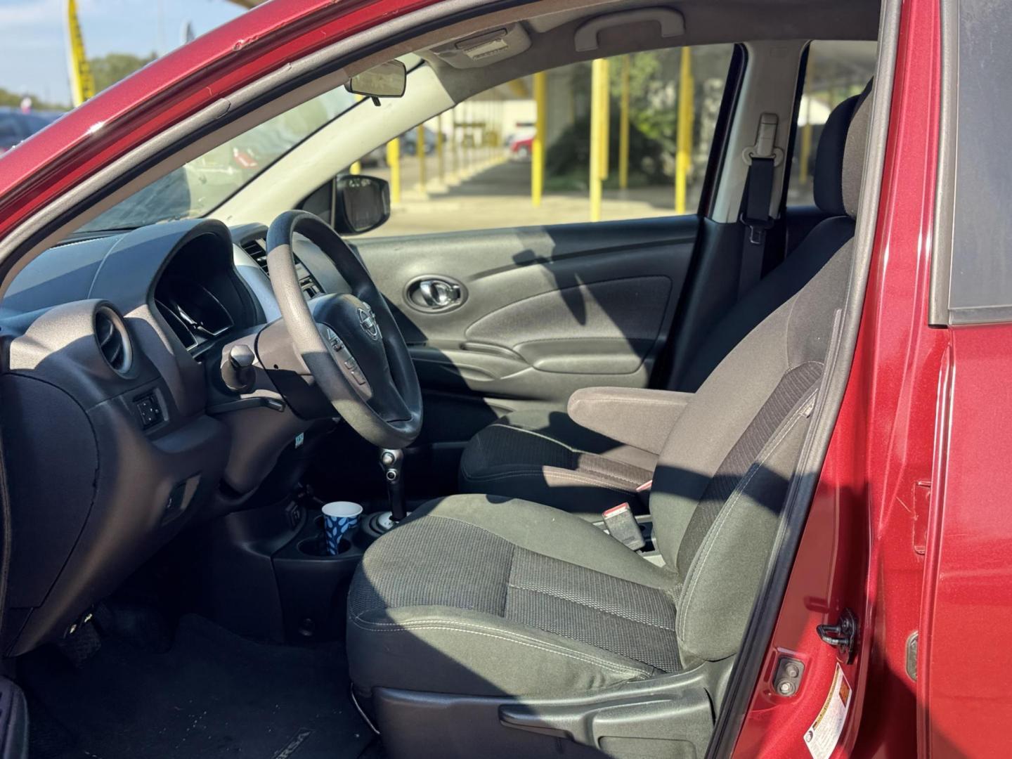 2018 Red /Gray Nissan Versa 1.6 SL Sedan (3N1CN7AP5JL) with an 1.6L L4 DOHC 16V engine, Automatic transmission, located at 16710 Clay Rd., Houston, TX, 77084, (281) 859-7900, 29.834864, -95.656166 - Photo#14