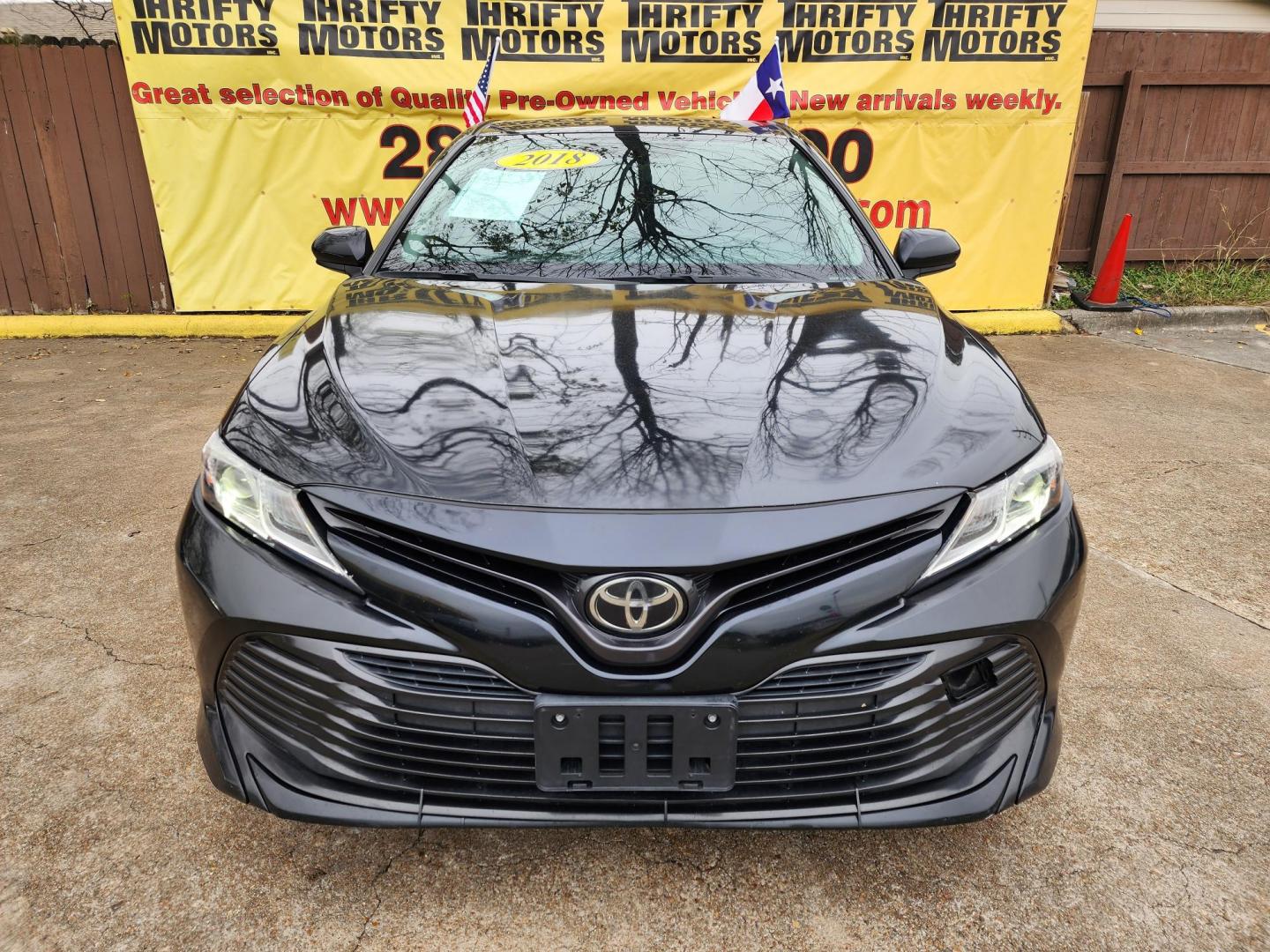 2018 Black /Black Toyota Camry XSE (JTNB11HK9J3) with an 2.5L L4 DOHC 16V engine, Automatic 8-Speed transmission, located at 16710 Clay Rd., Houston, TX, 77084, (281) 859-7900, 29.834864, -95.656166 - Photo#0