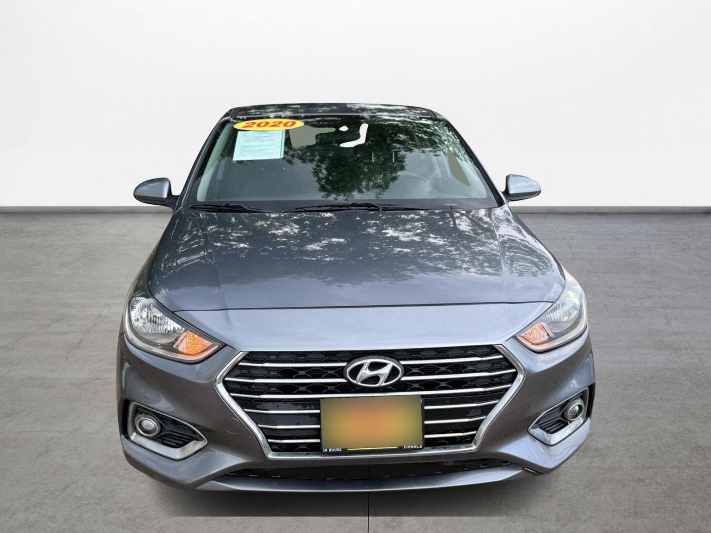 2020 Gray /Gray Hyundai Accent SEL 4-Door 6A (3KPC24A63LE) with an 1.6L L4 DOHC 16V engine, Automatic 6-Speed transmission, located at 16710 Clay Rd., Houston, TX, 77084, (281) 859-7900, 29.834864, -95.656166 - Photo#1