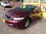 2015 Red /Gray Honda Civic LX Sedan CVT (19XFB2F54FE) with an 1.8L L4 SOHC 16V engine, Continuously Variable Transmission transmission, located at 16710 Clay Rd., Houston, TX, 77084, (281) 859-7900, 29.834864, -95.656166 - Photo#2