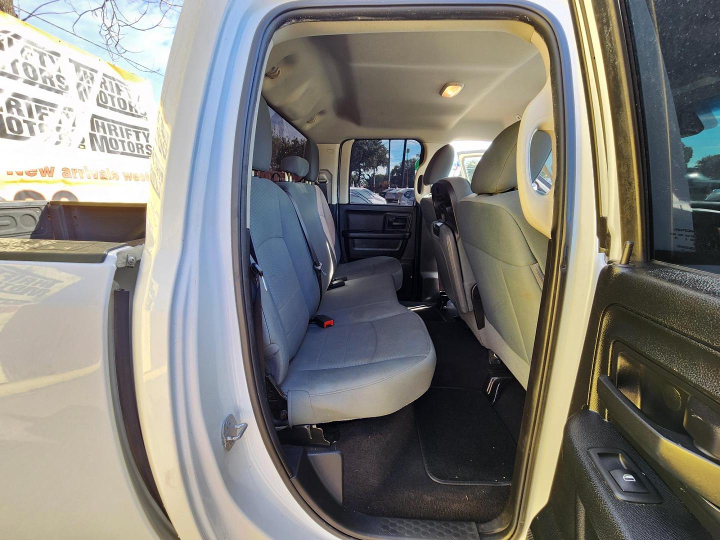 2018 White /Gray RAM 1500 Tradesman Quad Cab 2WD (1C6RR6FG7JS) with an 3.6L V6 DOHC 24V FFV engine, Automatic 8-Speed transmission, located at 16710 Clay Rd., Houston, TX, 77084, (281) 859-7900, 29.834864, -95.656166 - Photo#9