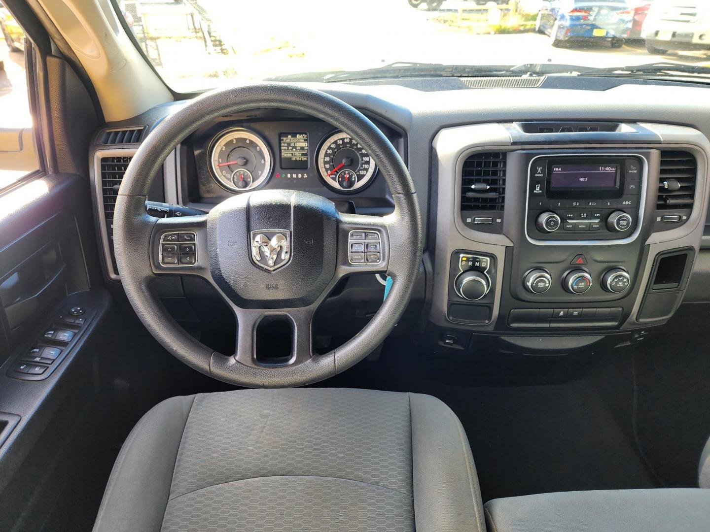 2018 White /Gray RAM 1500 Tradesman Quad Cab 2WD (1C6RR6FG7JS) with an 3.6L V6 DOHC 24V FFV engine, Automatic 8-Speed transmission, located at 16710 Clay Rd., Houston, TX, 77084, (281) 859-7900, 29.834864, -95.656166 - Photo#13