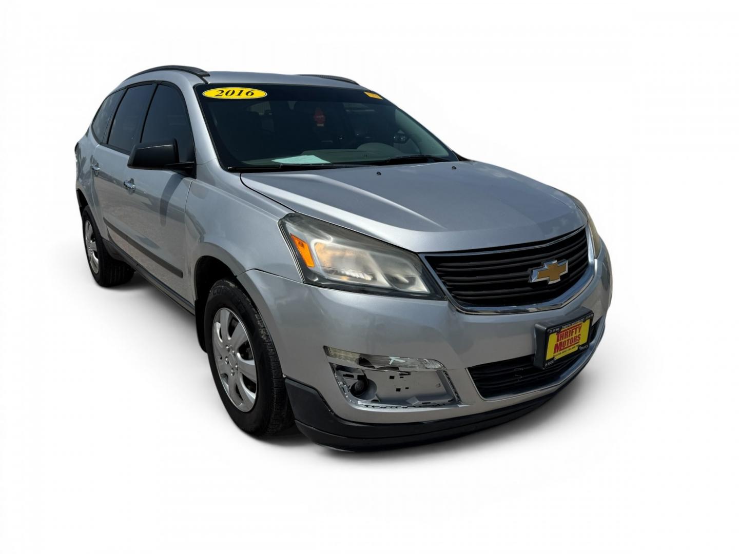2016 Gray /Gray Chevrolet Traverse LS FWD (1GNKRFKD0GJ) with an 3.6L V6 DOHC 24V engine, Automatic transmission, located at 16710 Clay Rd., Houston, TX, 77084, (281) 859-7900, 29.834864, -95.656166- Photo#0