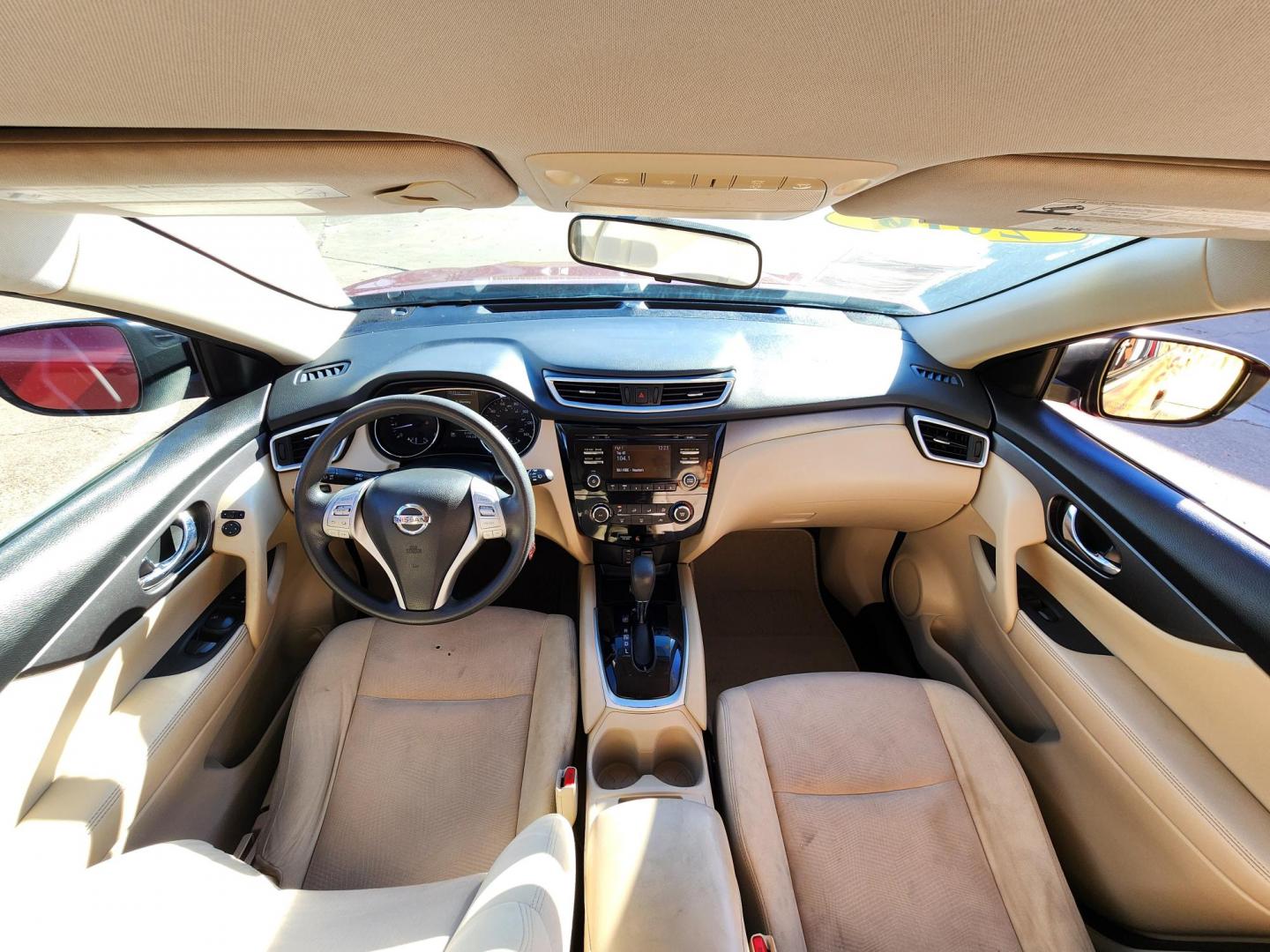 2016 Red /Beige Nissan Rogue S 2WD (JN8AT2MT5GW) with an 2.5L L4 DOHC 16V engine, Automatic transmission, located at 16710 Clay Rd., Houston, TX, 77084, (281) 859-7900, 29.834864, -95.656166 - Photo#9