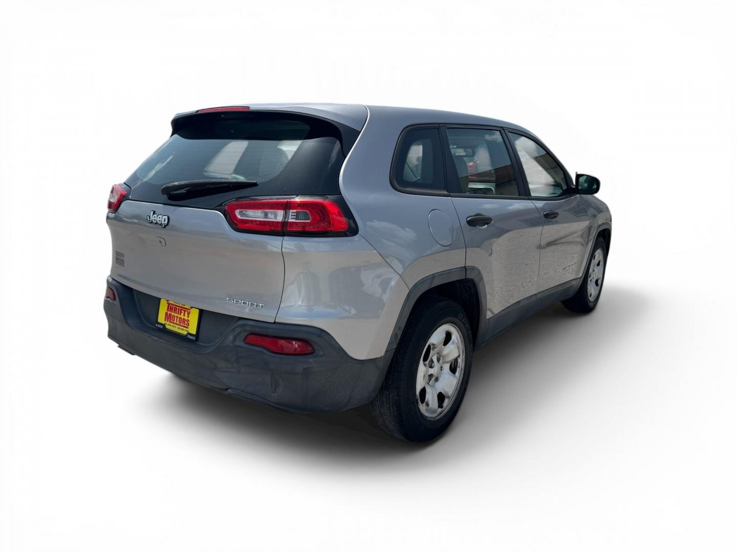 2016 Silver /Gray Jeep Cherokee Sport FWD (1C4PJLAB5GW) with an 2.4L L4 DOHC 16V engine, Automatic transmission, located at 16710 Clay Rd., Houston, TX, 77084, (281) 859-7900, 29.834864, -95.656166- Photo#1