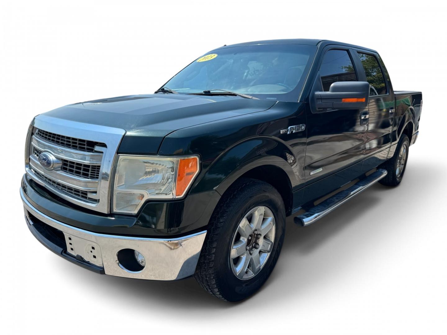 2013 Green /Gray Ford F-150 Platinum SuperCrew 6.5-ft. Bed 2WD (1FTFW1CT4DK) with an 3.5L V6 TURBO engine, 6-Speed Automatic transmission, located at 16710 Clay Rd., Houston, TX, 77084, (281) 859-7900, 29.834864, -95.656166- Photo#2