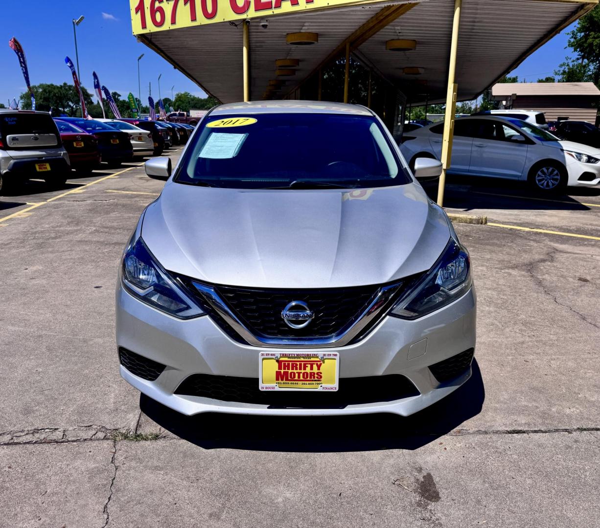 2017 Silver /Gray Nissan Sentra S 6MT (3N1AB7AP3HY) with an 1.8L L4 SFI DOHC 16V engine, Automatic transmission, located at 16710 Clay Rd., Houston, TX, 77084, (281) 859-7900, 29.834864, -95.656166 - Photo#1