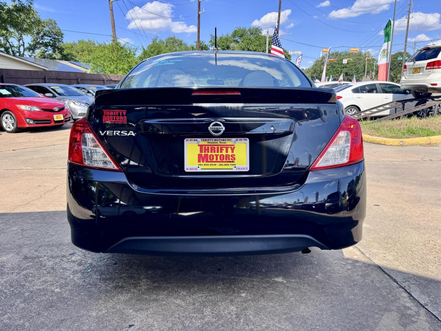 2019 Black /Black Nissan Versa 1.6 SV Sedan (3N1CN7AP5KL) with an 1.6L L4 DOHC 16V engine, CVT transmission, located at 16710 Clay Rd., Houston, TX, 77084, (281) 859-7900, 29.834864, -95.656166 - Photo#3