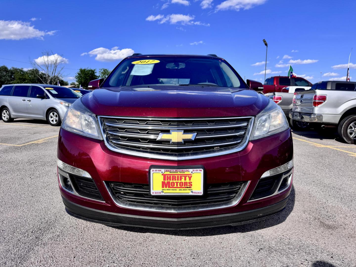 2017 Red /Gray Chevrolet Traverse 1LT FWD (1GNKRGKD7HJ) with an 3.6L V6 DOHC 24V engine, 6A transmission, located at 16710 Clay Rd., Houston, TX, 77084, (281) 859-7900, 29.834864, -95.656166 - Photo#6