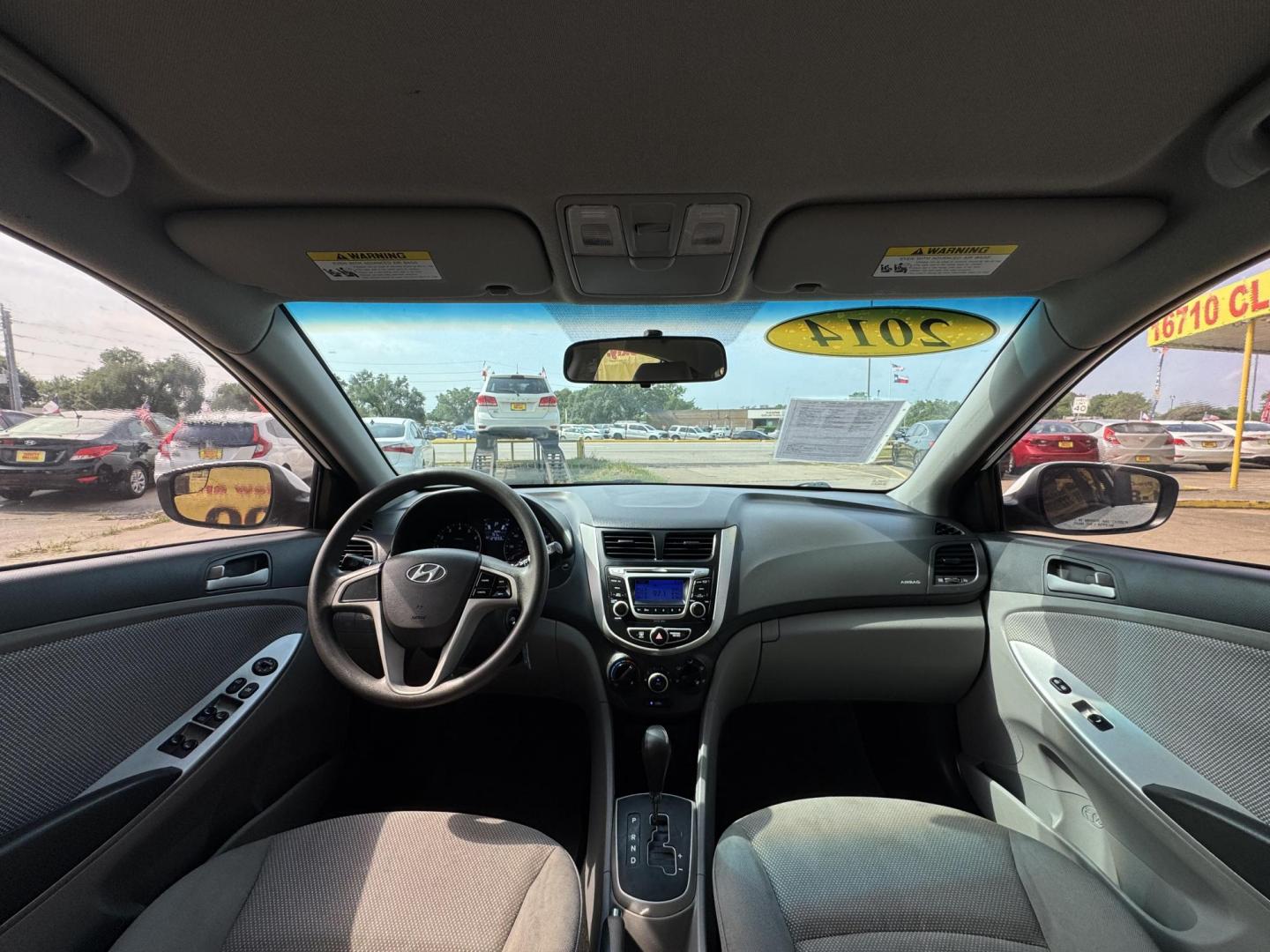 2014 White /Silver Hyundai Accent GS 5-Door (KMHCT5AE4EU) with an 1.6L L4 DOHC 16V engine, located at 16710 Clay Rd., Houston, TX, 77084, (281) 859-7900, 29.834864, -95.656166 - Photo#16