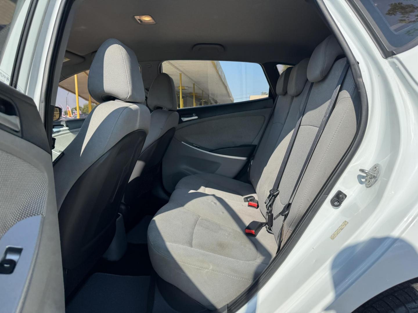 2014 White /Silver Hyundai Accent GS 5-Door (KMHCT5AE4EU) with an 1.6L L4 DOHC 16V engine, located at 16710 Clay Rd., Houston, TX, 77084, (281) 859-7900, 29.834864, -95.656166 - Photo#24