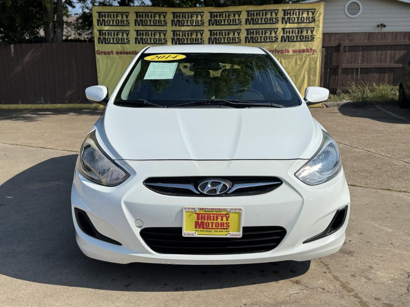 2014 White /Silver Hyundai Accent GS 5-Door (KMHCT5AE4EU) with an 1.6L L4 DOHC 16V engine, located at 16710 Clay Rd., Houston, TX, 77084, (281) 859-7900, 29.834864, -95.656166 - Photo#34