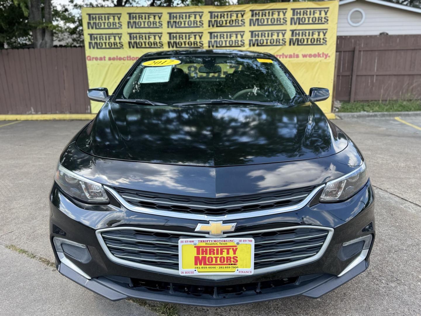 2017 Black /Black Chevrolet Malibu 1LT (1G1ZE5ST9HF) with an 1.5L L4 DOHC 16V engine, 6A transmission, located at 16710 Clay Rd., Houston, TX, 77084, (281) 859-7900, 29.834864, -95.656166 - Photo#0