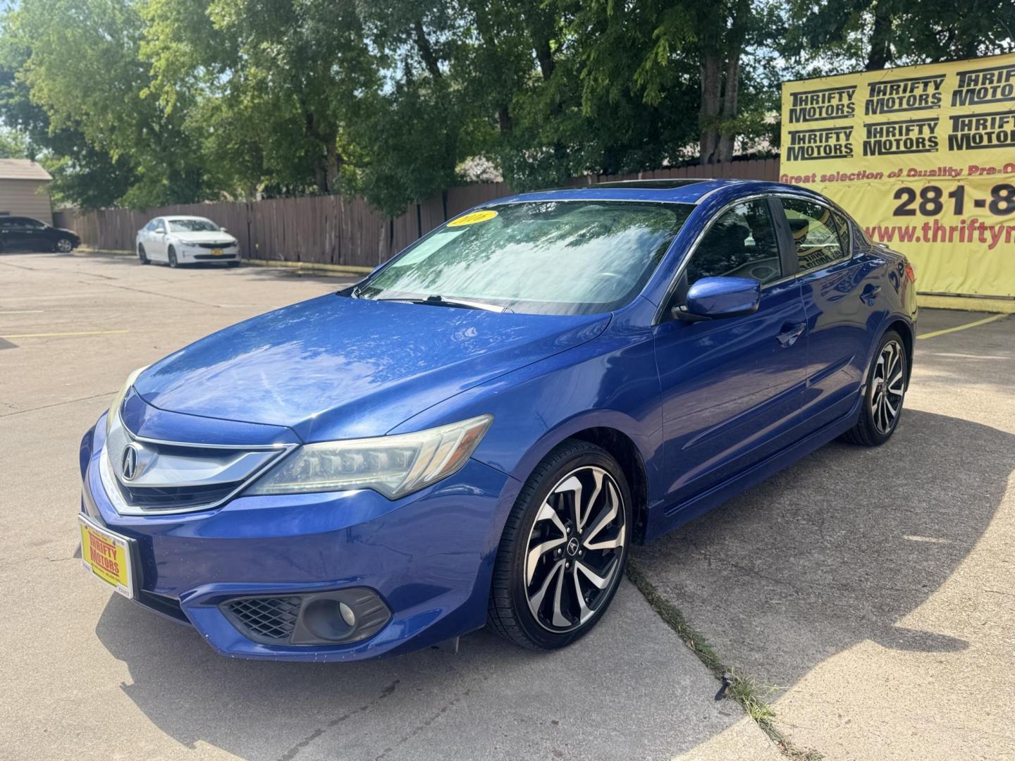 2016 Blue /Black Acura ILX 8-Spd AT w/ Technology Plus Package (19UDE2F87GA) with an 2.0L L4 16V DOHC engine, 8-Speed Automatic transmission, located at 16710 Clay Rd., Houston, TX, 77084, (281) 859-7900, 29.834864, -95.656166 - Photo#1