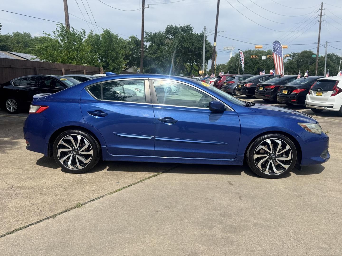 2016 Blue /Black Acura ILX 8-Spd AT w/ Technology Plus Package (19UDE2F87GA) with an 2.0L L4 16V DOHC engine, 8-Speed Automatic transmission, located at 16710 Clay Rd., Houston, TX, 77084, (281) 859-7900, 29.834864, -95.656166 - Photo#3