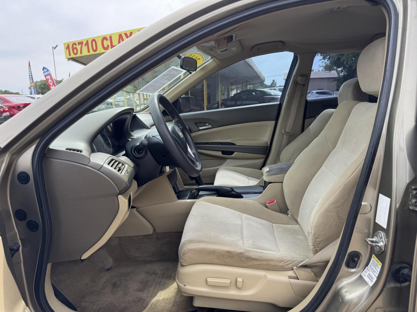 2010 Gold /Tan Honda Accord LX-P Sedan AT (1HGCP2F48AA) with an 2.4L L4 DOHC 16V engine, 5-Speed Automatic transmission, located at 16710 Clay Rd., Houston, TX, 77084, (281) 859-7900, 29.834864, -95.656166 - Photo#8