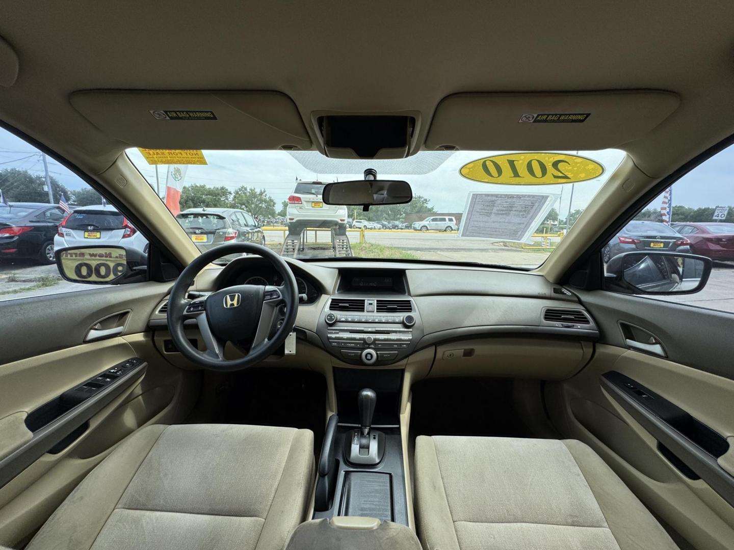 2010 Gold /Tan Honda Accord LX-P Sedan AT (1HGCP2F48AA) with an 2.4L L4 DOHC 16V engine, 5-Speed Automatic transmission, located at 16710 Clay Rd., Houston, TX, 77084, (281) 859-7900, 29.834864, -95.656166 - Photo#13