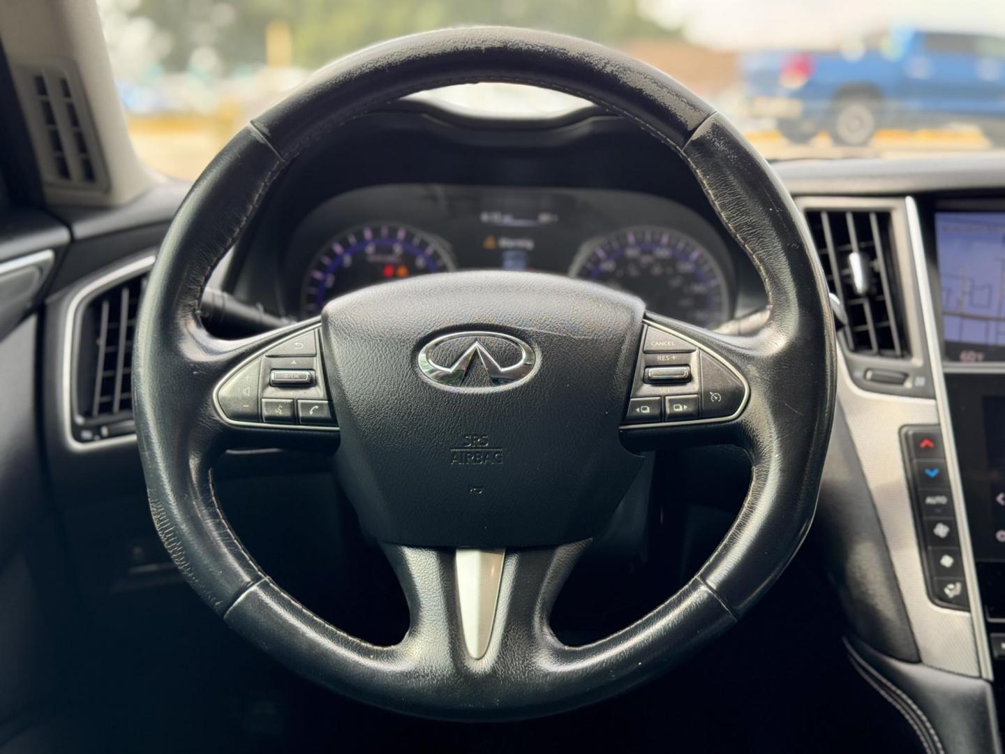 2015 Blue /Black Infiniti Q50 Premium (JN1BV7APXFM) with an 3.7L V6 DOHC 24V HYBRID engine, 7-Speed Automatic transmission, located at 16710 Clay Rd., Houston, TX, 77084, (281) 859-7900, 29.834864, -95.656166 - Photo#20