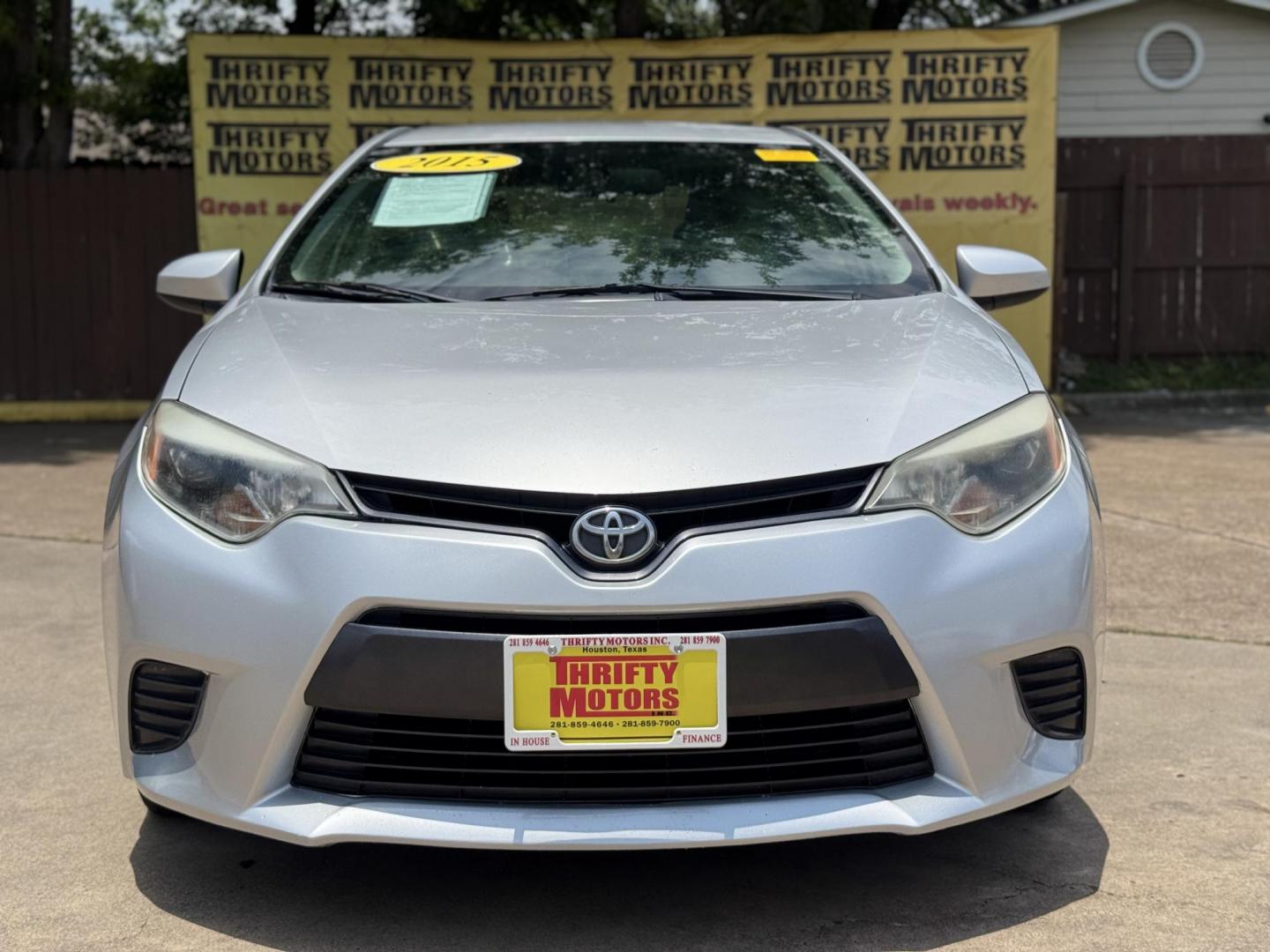 2015 Silver /Gray Toyota Corolla L 4-Speed AT (5YFBURHEXFP) with an 1.8L L4 DOHC 16V engine, 4-Speed Automatic transmission, located at 16710 Clay Rd., Houston, TX, 77084, (281) 859-7900, 29.834864, -95.656166 - Photo#0