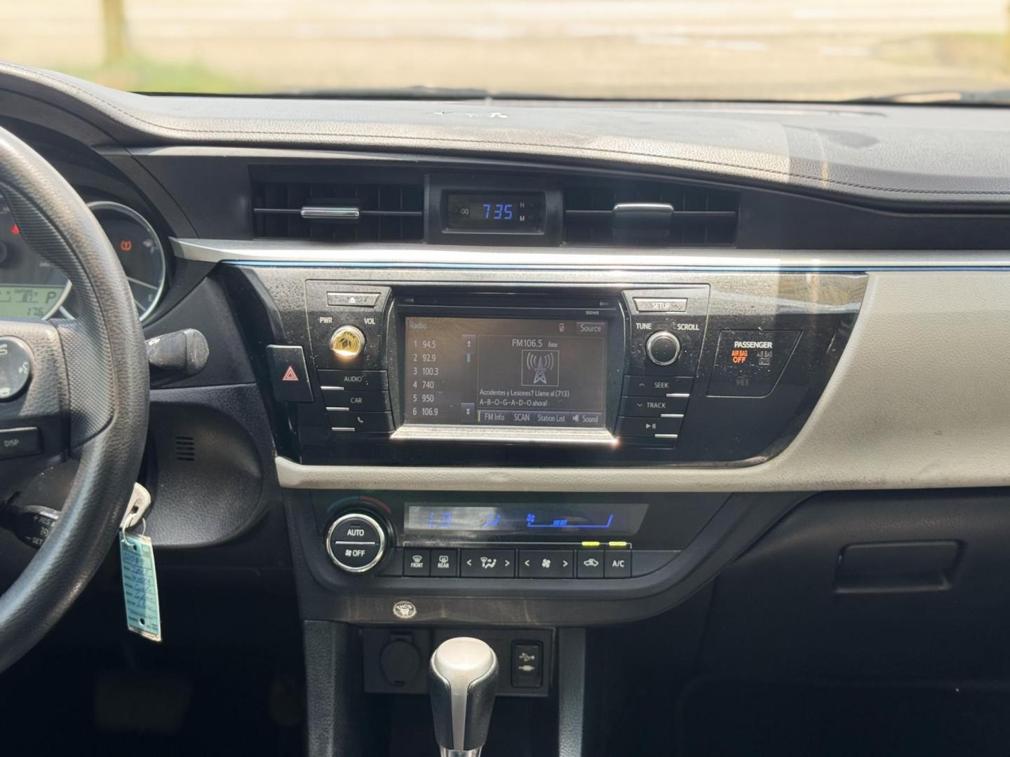 2015 Silver /Gray Toyota Corolla L 4-Speed AT (5YFBURHEXFP) with an 1.8L L4 DOHC 16V engine, 4-Speed Automatic transmission, located at 16710 Clay Rd., Houston, TX, 77084, (281) 859-7900, 29.834864, -95.656166 - Photo#17