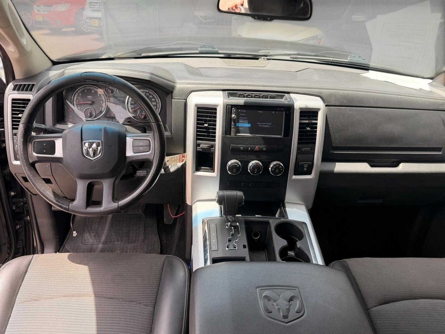 2011 Black Dodge Ram 1500 SLT Crew Cab 2WD (1D7RB1CT8BS) with an 5.7L V8 OHV 16V engine, 5-Speed Automatic transmission, located at 16710 Clay Rd., Houston, TX, 77084, (281) 859-7900, 29.834864, -95.656166- Photo#9