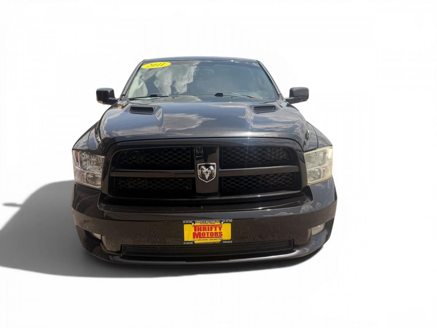 2011 Black Dodge Ram 1500 SLT Crew Cab 2WD (1D7RB1CT8BS) with an 5.7L V8 OHV 16V engine, 5-Speed Automatic transmission, located at 16710 Clay Rd., Houston, TX, 77084, (281) 859-7900, 29.834864, -95.656166- Photo#1