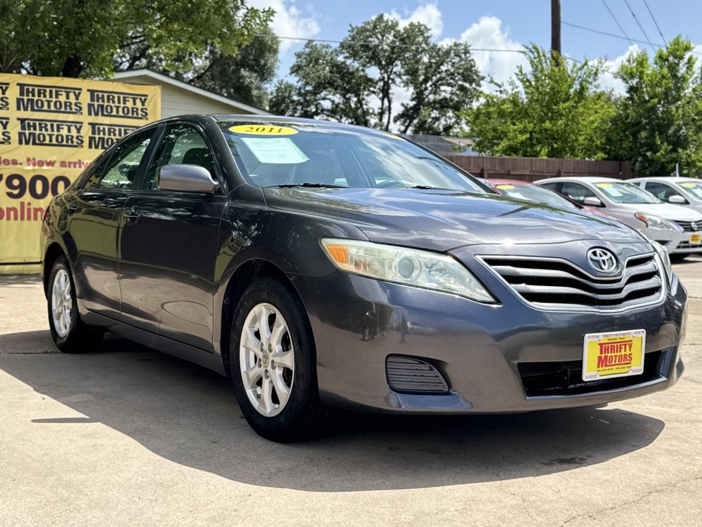 2011 Gray /silver Toyota Camry Base 6-Spd AT (4T4BF3EK8BR) with an 2.5L L4 DOHC 16V engine, 6-Speed Automatic transmission, located at 16710 Clay Rd., Houston, TX, 77084, (281) 859-7900, 29.834864, -95.656166 - Photo#1