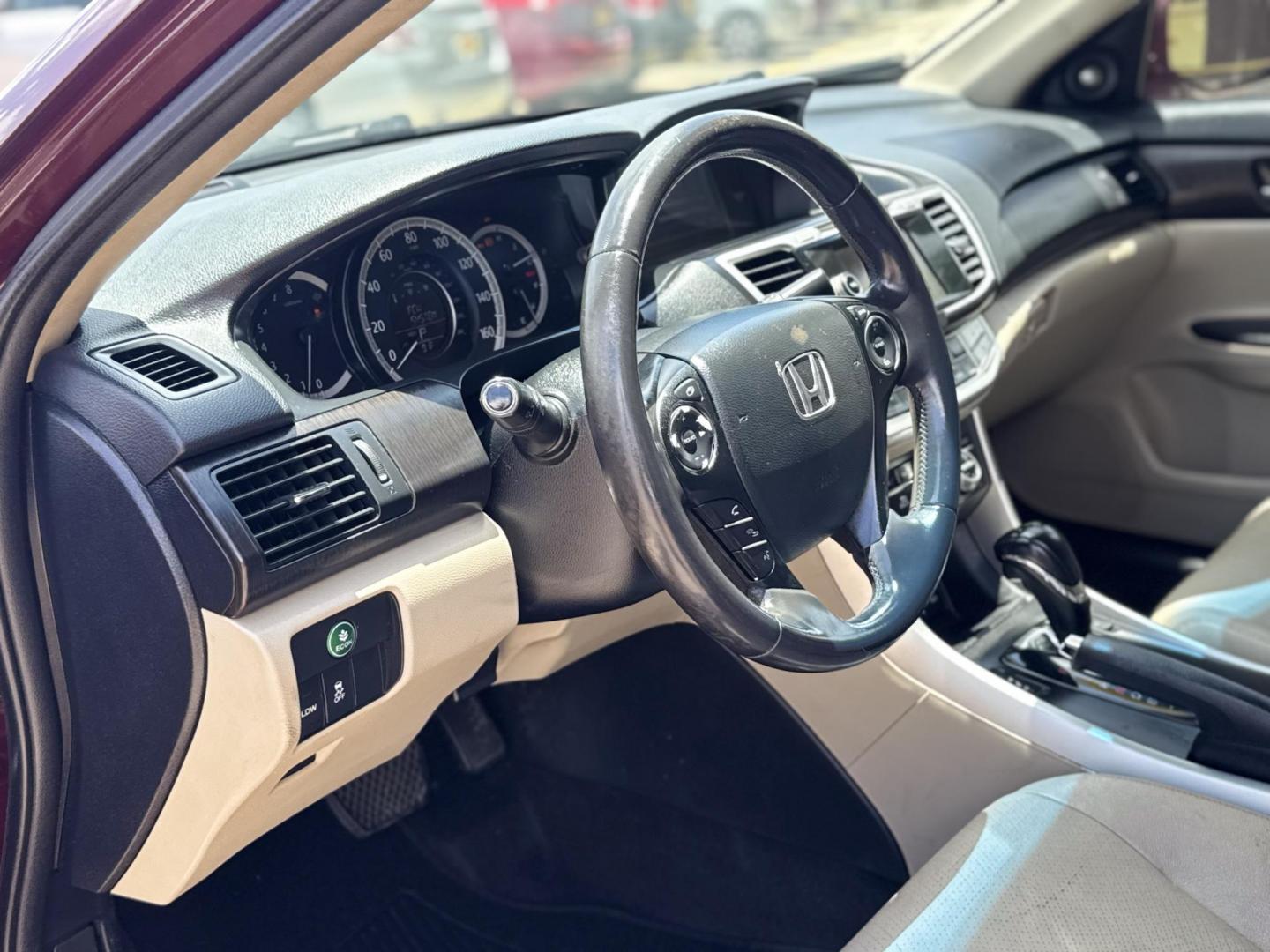 2014 Gray /tan Honda Accord EX-L Sedan CVT (1HGCR2F82EA) with an 2.4L L4 DOHC 16V engine, Continuously Variable Transmission transmission, located at 16710 Clay Rd., Houston, TX, 77084, (281) 859-7900, 29.834864, -95.656166 - Photo#9