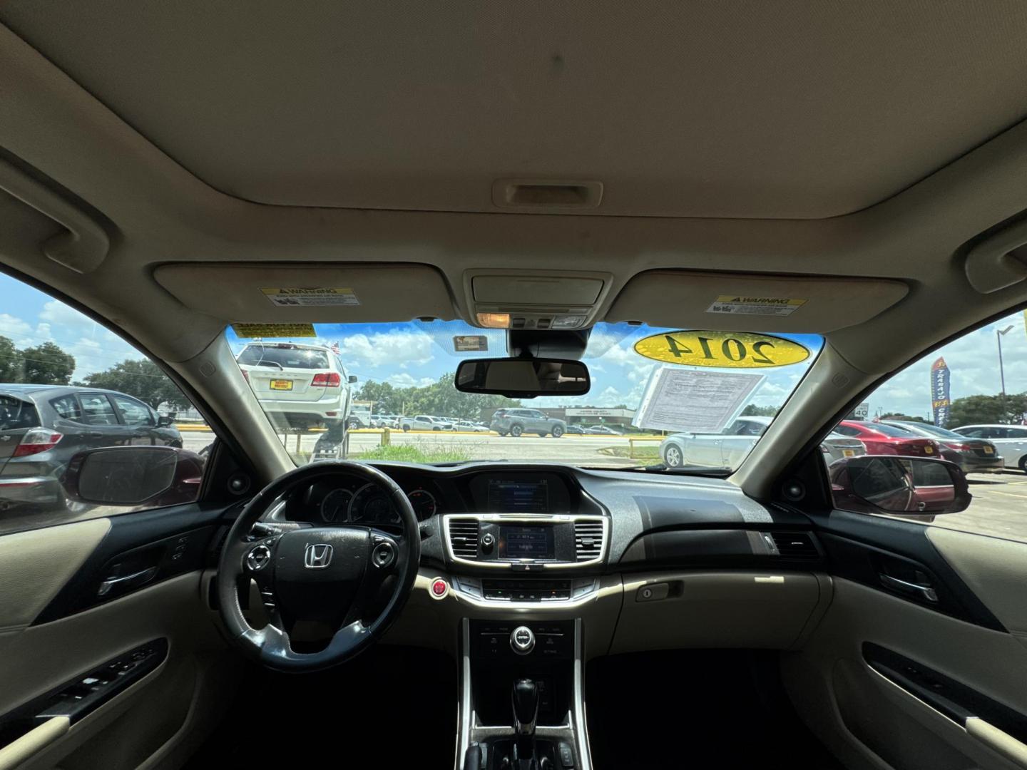 2014 Gray /tan Honda Accord EX-L Sedan CVT (1HGCR2F82EA) with an 2.4L L4 DOHC 16V engine, Continuously Variable Transmission transmission, located at 16710 Clay Rd., Houston, TX, 77084, (281) 859-7900, 29.834864, -95.656166 - Photo#13