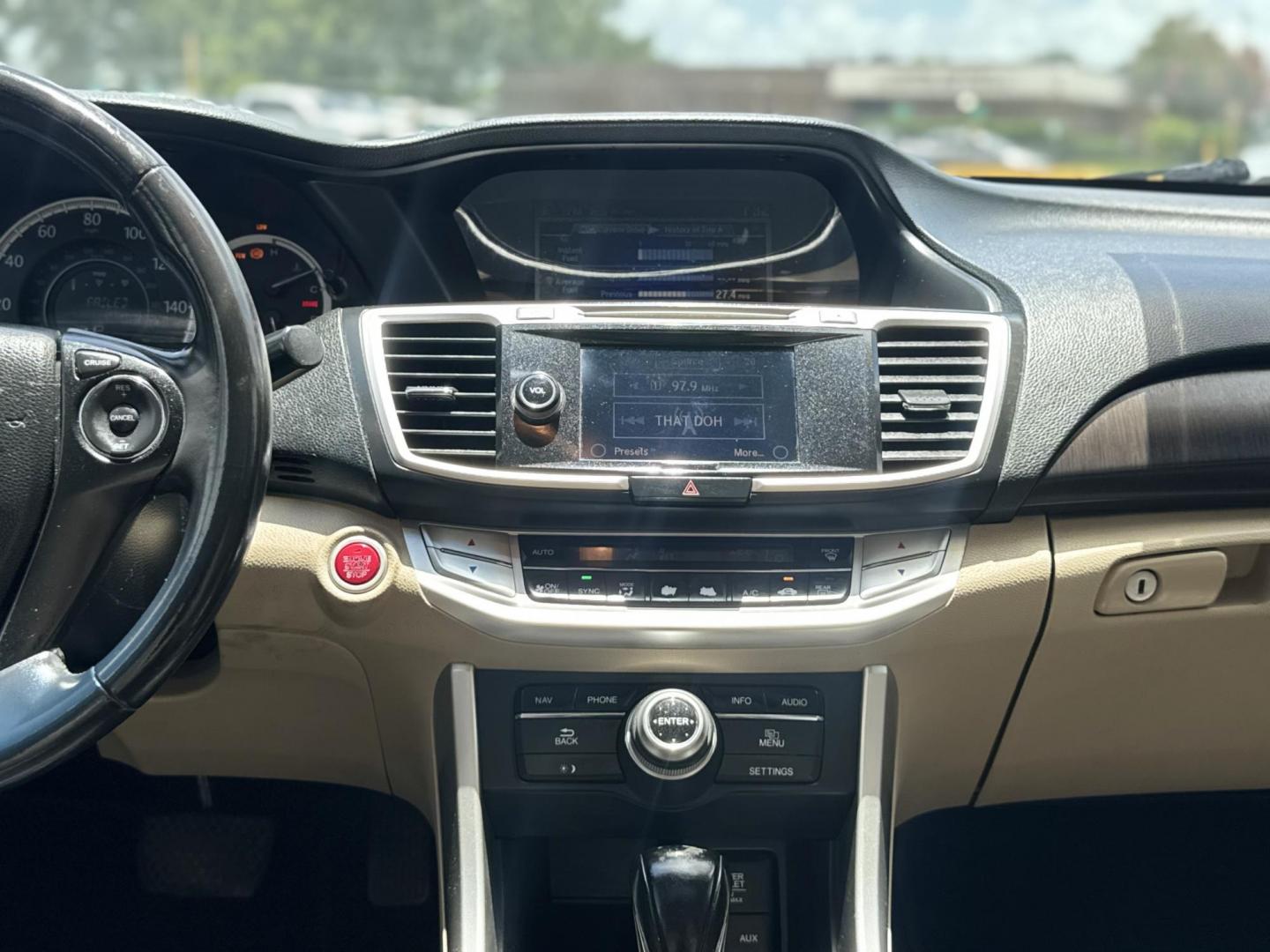 2014 Gray /tan Honda Accord EX-L Sedan CVT (1HGCR2F82EA) with an 2.4L L4 DOHC 16V engine, Continuously Variable Transmission transmission, located at 16710 Clay Rd., Houston, TX, 77084, (281) 859-7900, 29.834864, -95.656166 - Photo#16