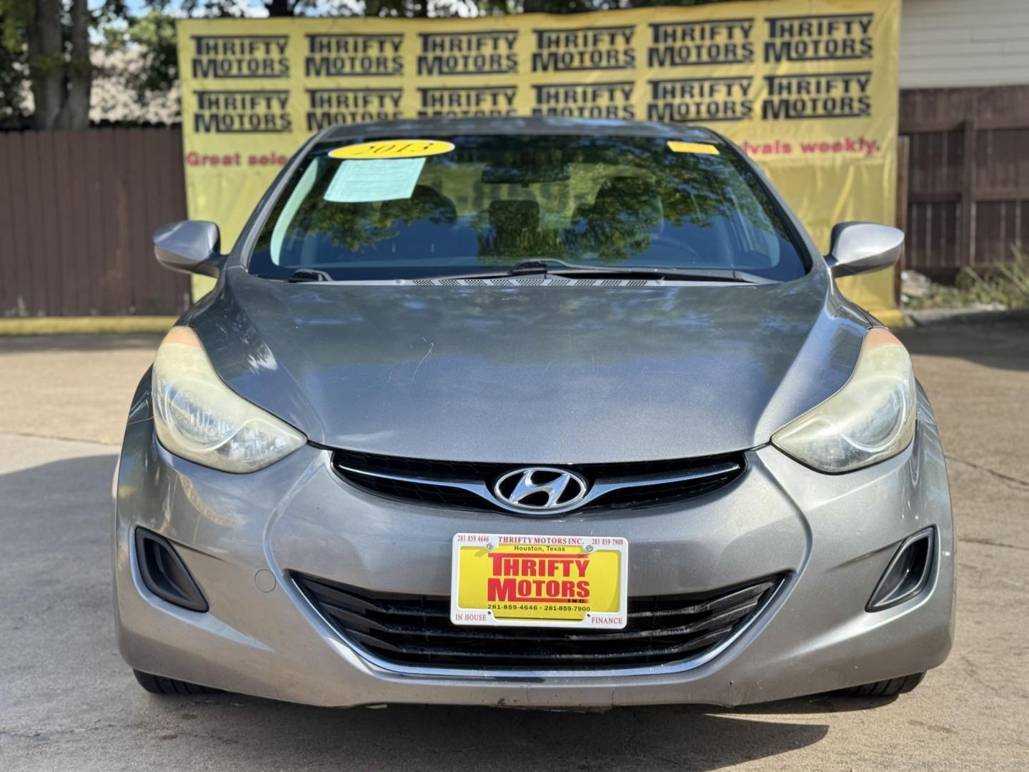2013 Gray Hyundai Elantra Limited (5NPDH4AE9DH) with an 1.8L L4 DOHC 16V engine, 6-Speed Automatic transmission, located at 16710 Clay Rd., Houston, TX, 77084, (281) 859-7900, 29.834864, -95.656166 - Photo#2