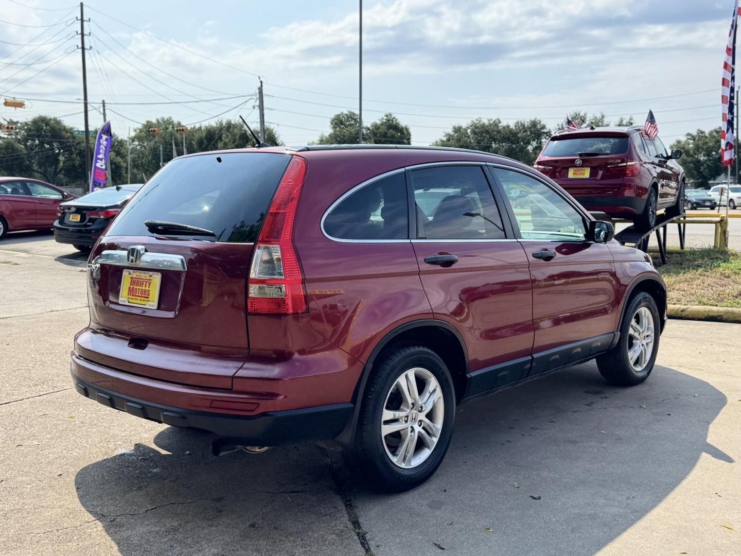 2011 Red /GRAY Honda CR-V EX 2WD 5-Speed AT (3CZRE3H52BG) with an 2.4L L4 DOHC 16V engine, 5-Speed Automatic transmission, located at 16710 Clay Rd., Houston, TX, 77084, (281) 859-7900, 29.834864, -95.656166 - Photo#3