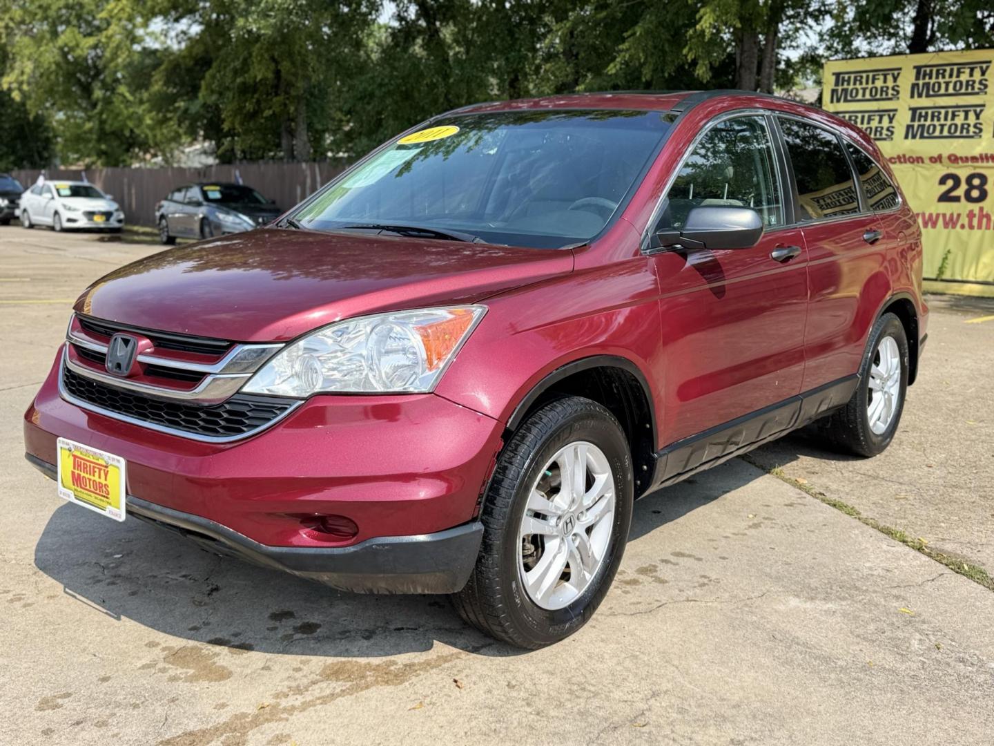 2011 Red /GRAY Honda CR-V EX 2WD 5-Speed AT (3CZRE3H52BG) with an 2.4L L4 DOHC 16V engine, 5-Speed Automatic transmission, located at 16710 Clay Rd., Houston, TX, 77084, (281) 859-7900, 29.834864, -95.656166 - Photo#5