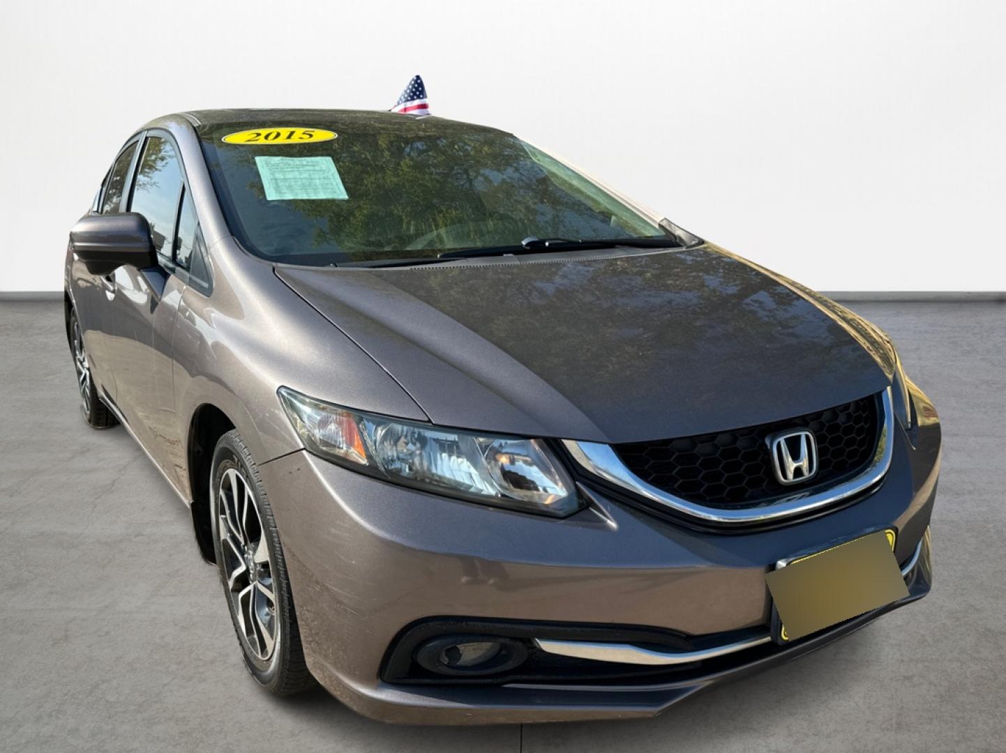 2015 Honda Civic EX Sedan CVT (19XFB2F81FE) with an 1.8L L4 SOHC 16V engine, Continuously Variable Transmission transmission, located at 16710 Clay Rd., Houston, TX, 77084, (281) 859-7900, 29.834864, -95.656166 - Photo#2