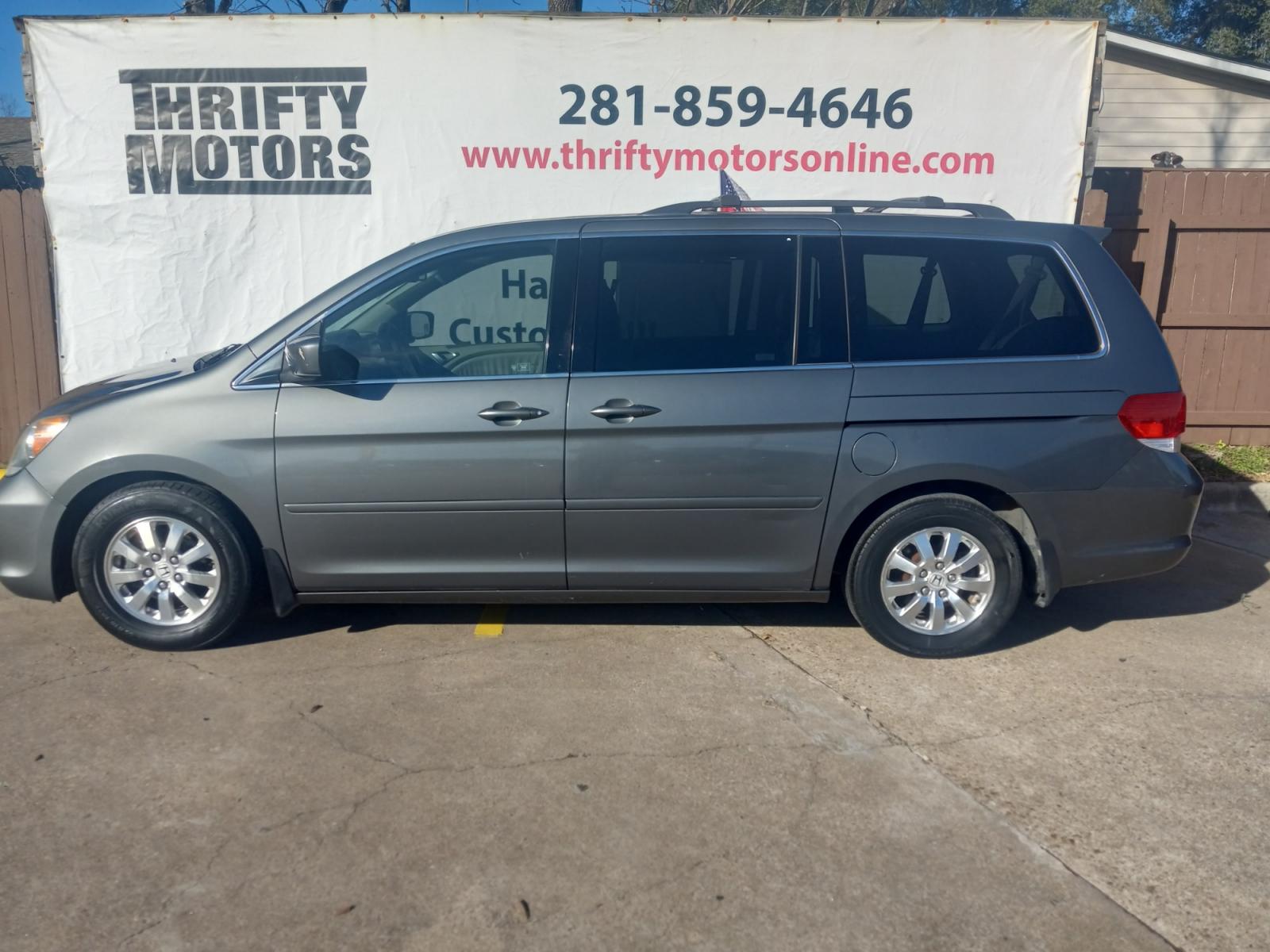 2008 Gray Honda Odyssey (5FNRL38648B) with an 3.5L V6 3.5L V6 engine, Automatic 5-Speed transmission, located at 16710 Clay Rd., Houston, TX, 77084, (281) 859-7900, 29.834864, -95.656166 - Low Down. Low Payments. - Photo #0