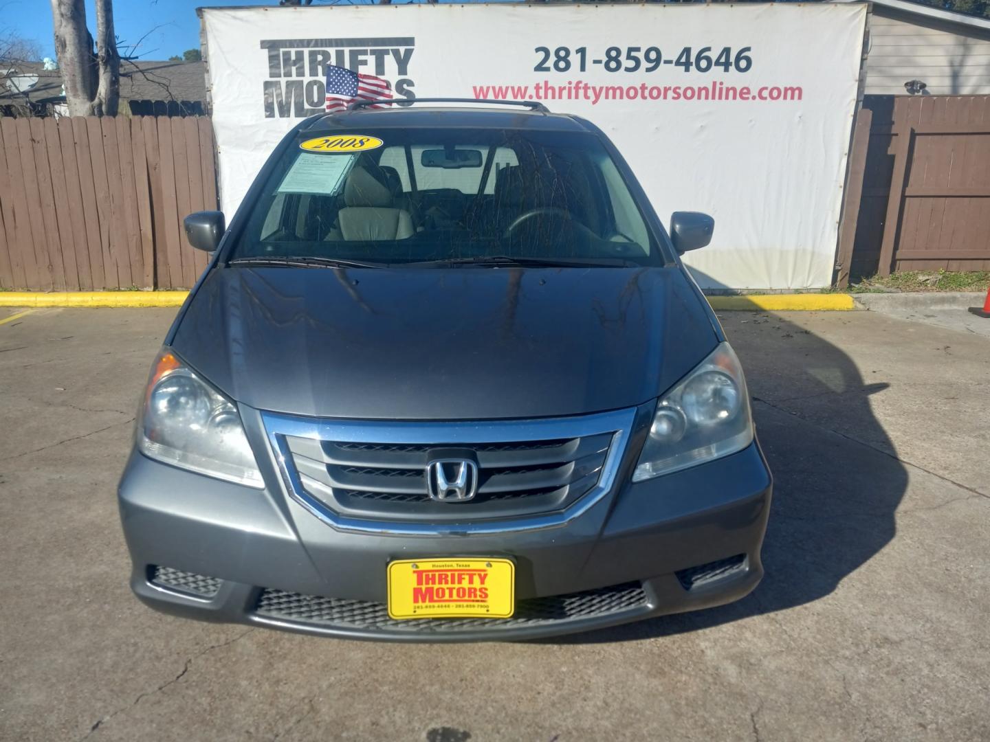 2008 Gray Honda Odyssey (5FNRL38648B) with an 3.5L V6 3.5L V6 engine, Automatic 5-Speed transmission, located at 16710 Clay Rd., Houston, TX, 77084, (281) 859-7900, 29.834864, -95.656166 - Photo#1