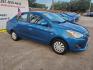 2017 Blue Mitsubishi Mirage G4 (ML32F3FJ5HH) with an 1.2L I3 1.2L I3 engine, Manual 5-Speed transmission, located at 16710 Clay Rd., Houston, TX, 77084, (281) 859-7900, 29.834864, -95.656166 - Low Down. Low Payments. - Photo#2