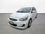 2017 White /Gray Hyundai Accent SE 4-Door 6M (KMHCT4AE5HU) with an 1.6L L4 DOHC 16V engine, 6M transmission, located at 16710 Clay Rd., Houston, TX, 77084, (281) 859-7900, 29.834864, -95.656166 - Photo#0