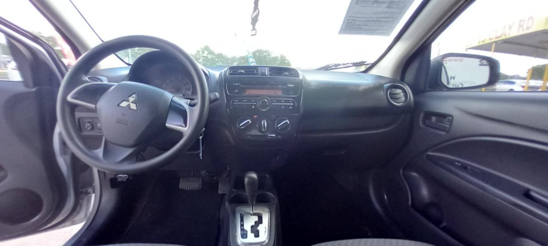 2017 Gray Mitsubishi Mirage ES 5M (ML32A3HJ2HH) with an 1.2L L3 DOHC engine, 5M transmission, located at 16710 Clay Rd., Houston, TX, 77084, (281) 859-7900, 29.834864, -95.656166 - Photo#8