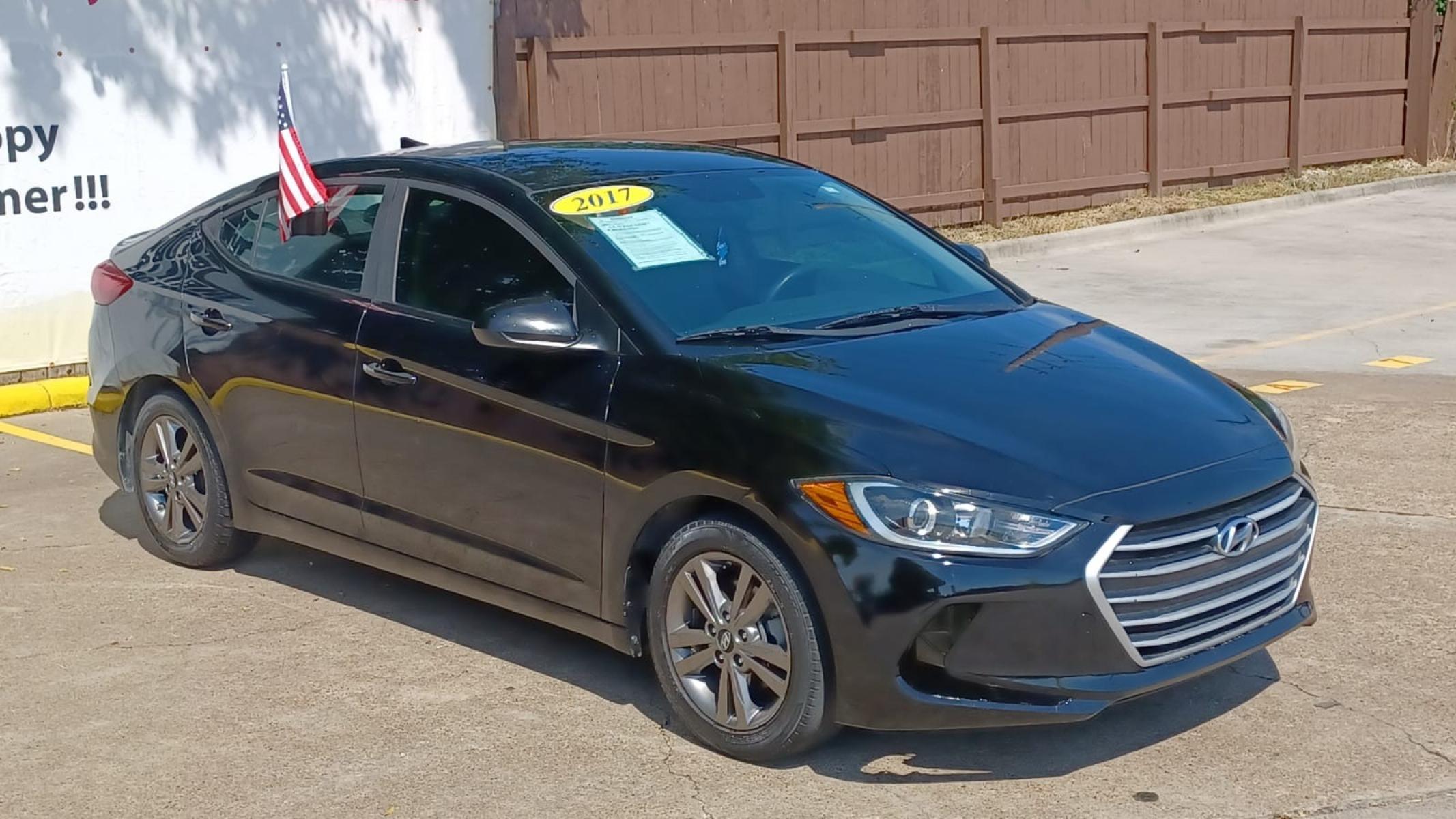 2017 BLACK Hyundai Elantra Limited (KMHD84LF3HU) with an 1.8L L4 DOHC 16V engine, 6A transmission, located at 16710 Clay Rd., Houston, TX, 77084, (281) 859-7900, 29.834864, -95.656166 - Low Down. Low Payments. - Photo #3