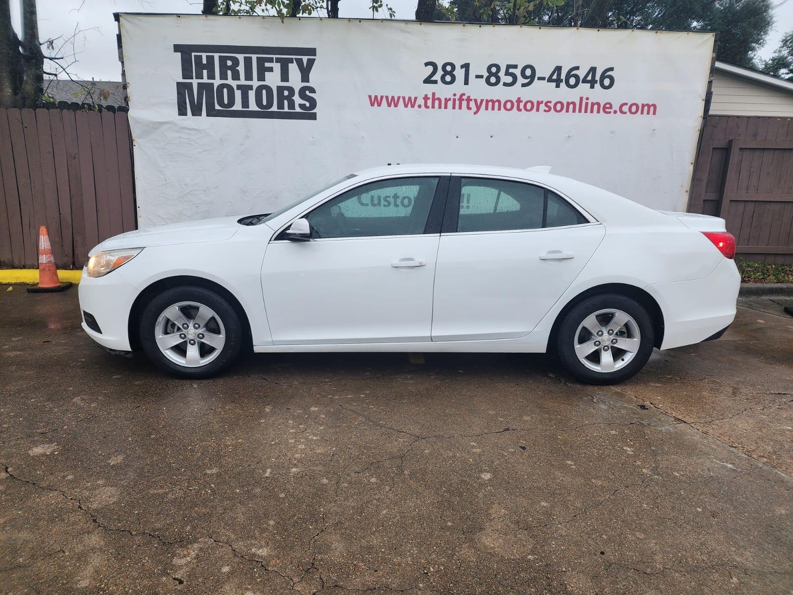 2016 White Chevrolet Malibu Limited 1LT (1G11C5SA3GF) with an 2.5L L4 DOHC 16V engine, 6A transmission, located at 16710 Clay Rd., Houston, TX, 77084, (281) 859-7900, 29.834864, -95.656166 - Low Down. Low Payments. - Photo #0
