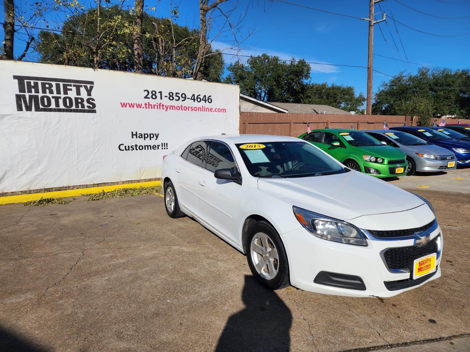 2015 White Chevrolet Malibu LS Fleet (1G11A5SL7FF) with an 2.5L L4 DOHC 16V engine, 6-Speed Automatic transmission, located at 16710 Clay Rd., Houston, TX, 77084, (281) 859-7900, 29.834864, -95.656166 - Low Down. Low Payments. - Photo #2