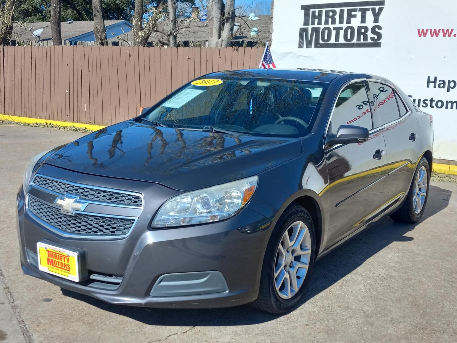 2013 Gray Chevrolet Malibu 1LT (1G11C5SA1DF) with an 2.5L L4 DOHC 16V engine, 6-Speed Automatic transmission, located at 16710 Clay Rd., Houston, TX, 77084, (281) 859-7900, 29.834864, -95.656166 - Low Down. Low Payments. - Photo #2