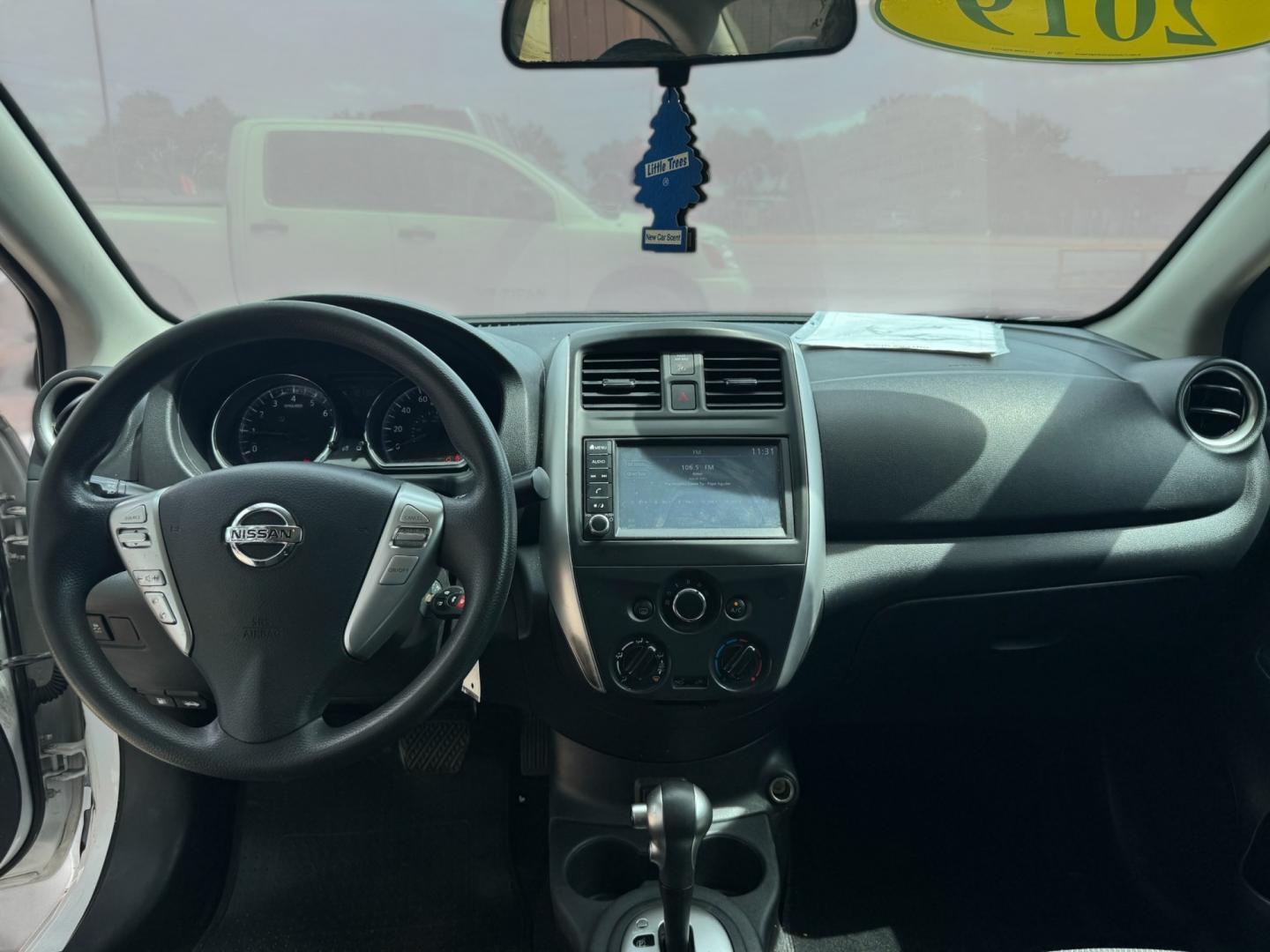 2019 White /Gray Nissan Versa 1.6 SV Sedan (3N1CN7AP6KL) with an 1.6L L4 DOHC 16V engine, Automatic transmission, located at 16710 Clay Rd., Houston, TX, 77084, (281) 859-7900, 29.834864, -95.656166 - Low Down. Low Payments.- Photo#8