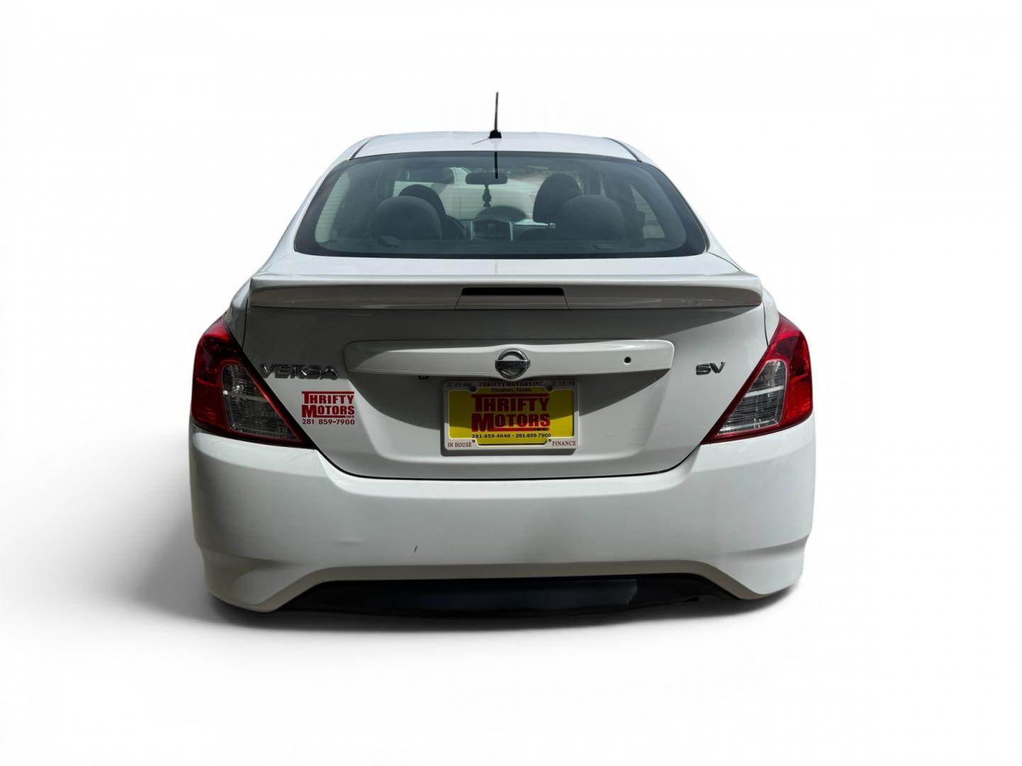 2019 White /Gray Nissan Versa 1.6 SV Sedan (3N1CN7AP6KL) with an 1.6L L4 DOHC 16V engine, Automatic transmission, located at 16710 Clay Rd., Houston, TX, 77084, (281) 859-7900, 29.834864, -95.656166 - Low Down. Low Payments.- Photo#2