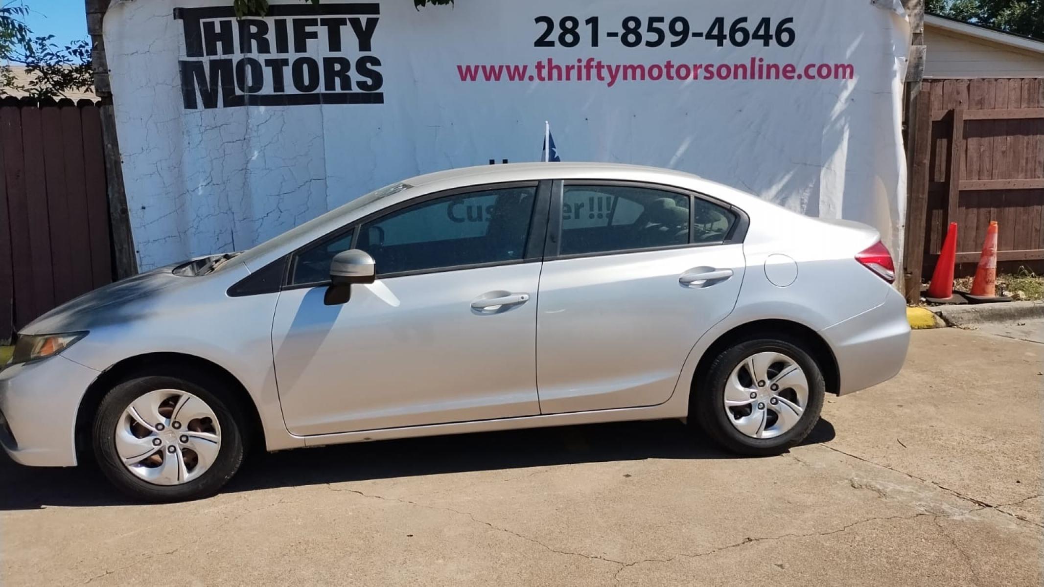 2014 Honda Civic LX Sedan CVT (19XFB2F52EE) with an 1.8L L4 SOHC 16V engine, Continuously Variable Transmission transmission, located at 16710 Clay Rd., Houston, TX, 77084, (281) 859-7900, 29.834864, -95.656166 - Photo #8