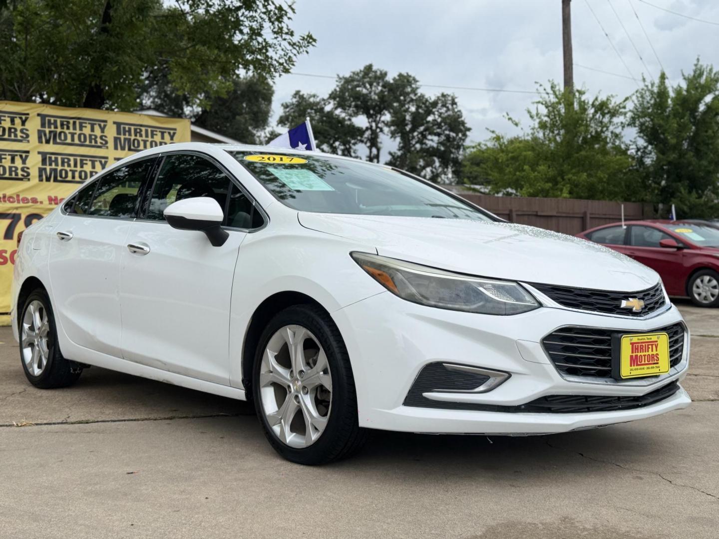 2017 White /black Chevrolet Cruze (1G1BF5SM9H7) , located at 16710 Clay Rd., Houston, TX, 77084, (281) 859-7900, 29.834864, -95.656166 - Photo#17